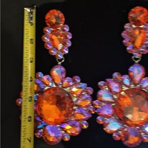 Stunning Orange Crystal Earrings